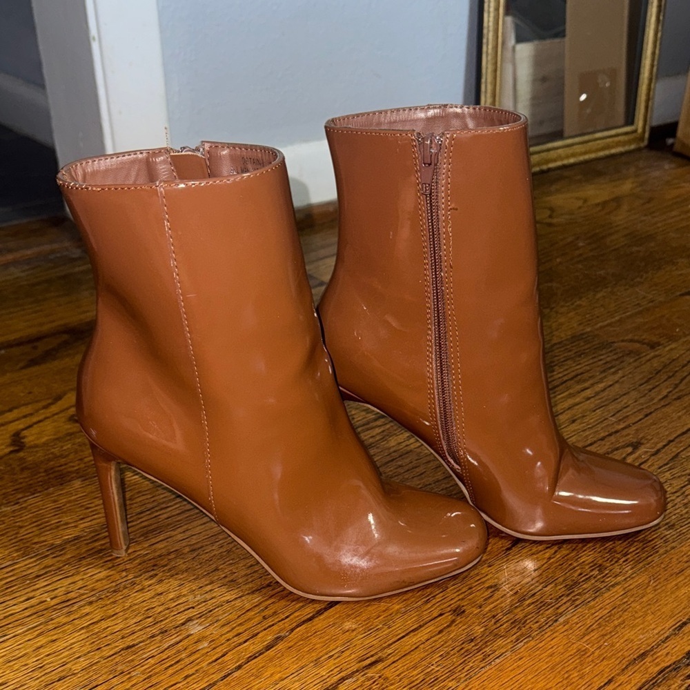 Anne Michelle Brown Heeled Boots